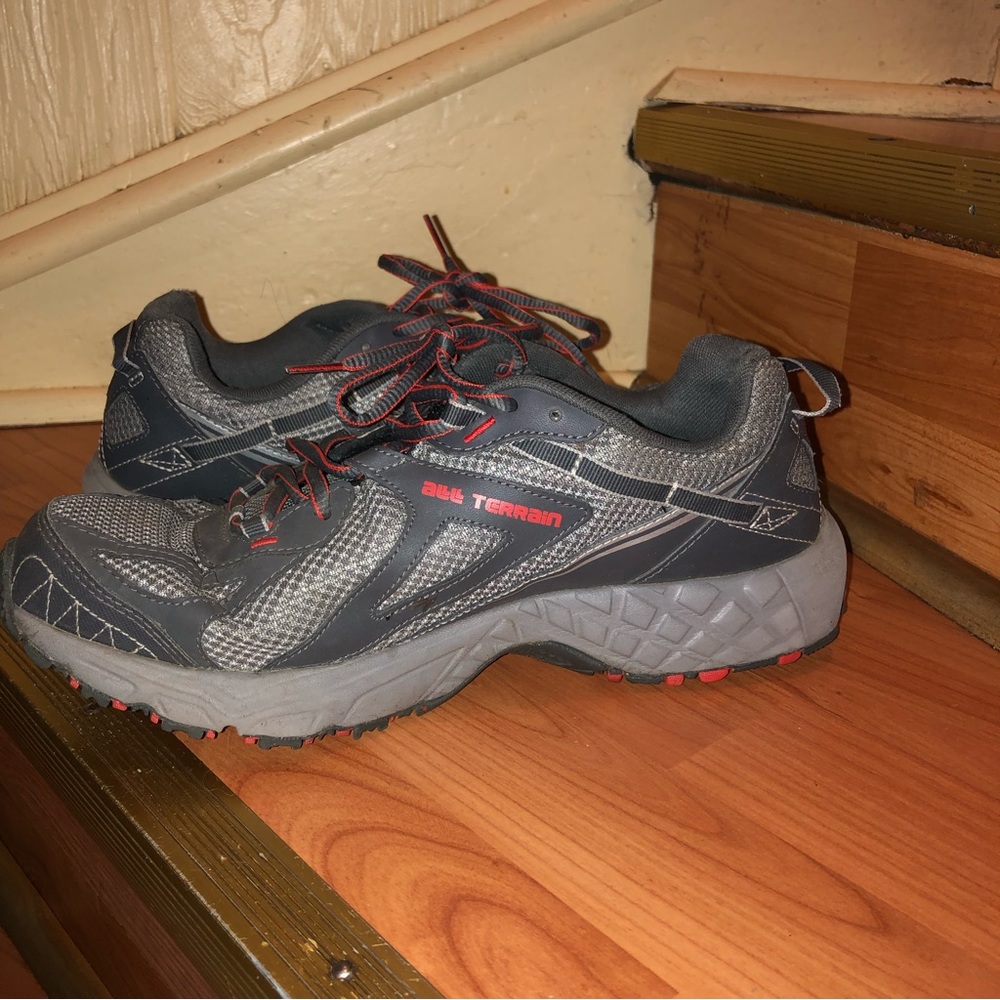 Gray New Balance shoes